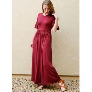 NWT Burgundy Maxi Dress by Reborn J